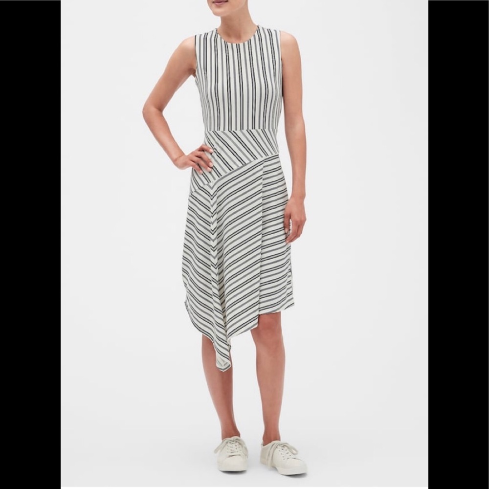 Banana Republic striped asymmetric dress!